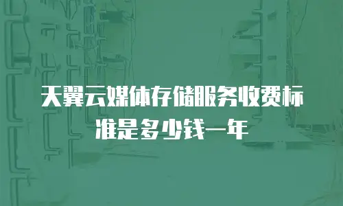 天翼云媒体存储服务收费标准是多少钱一年