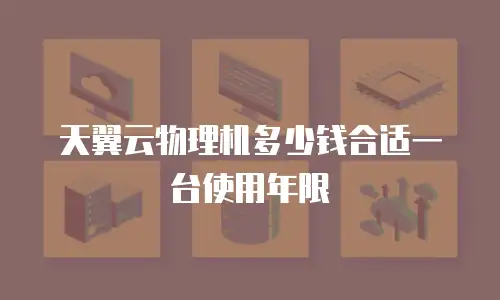 天翼云物理机多少钱合适一台使用年限