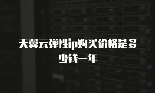 天翼云弹性ip购买价格是多少钱一年