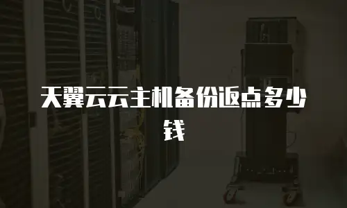 天翼云云主机备份返点多少钱