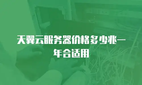 天翼云服务器价格多少兆一年合适用