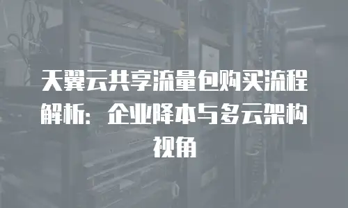 天翼云共享流量包购买流程解析：企业降本与多云架构视角