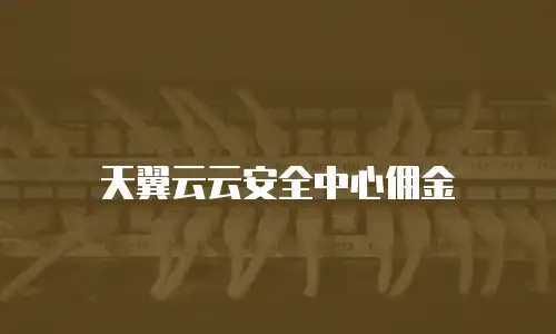 天翼云云安全中心佣金