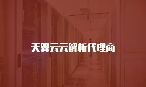 天翼云云解析代理商
