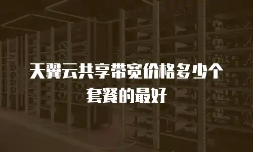 天翼云共享带宽价格多少个套餐的最好