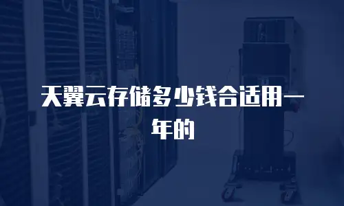 天翼云存储多少钱合适用一年的