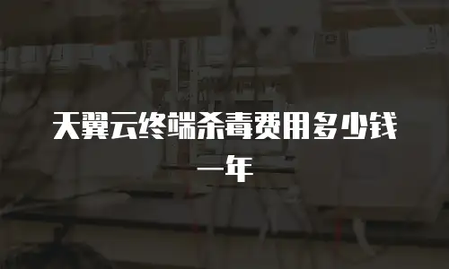 天翼云终端杀毒费用多少钱一年