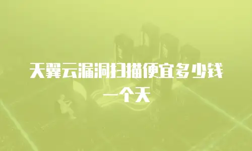 天翼云漏洞扫描便宜多少钱一个天
