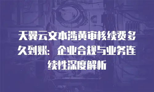 天翼云文本涉黄审核续费多久到账：企业合规与业务连续性深度解析