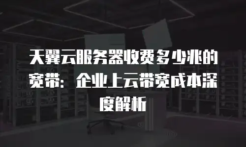 天翼云服务器收费多少兆的宽带：企业上云带宽成本深度解析