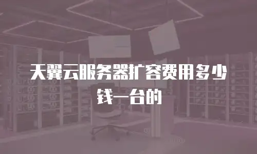天翼云服务器扩容费用多少钱一台的