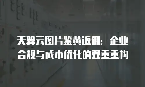 天翼云图片鉴黄返佣：企业合规与成本优化的双重重构