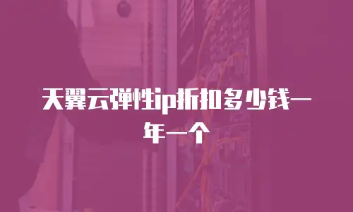 天翼云弹性ip折扣多少钱一年一个