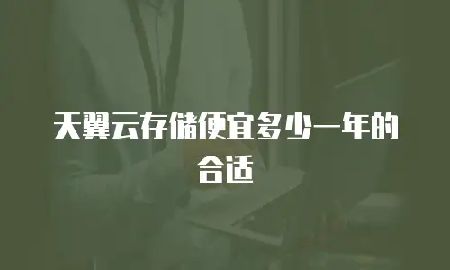 天翼云存储便宜多少一年的合适