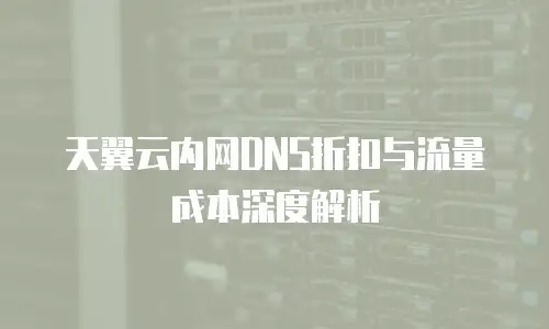 天翼云内网DNS折扣与流量成本深度解析