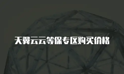 天翼云云等保专区购买价格