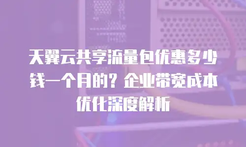 天翼云共享流量包优惠多少钱一个月的？企业带宽成本优化深度解析