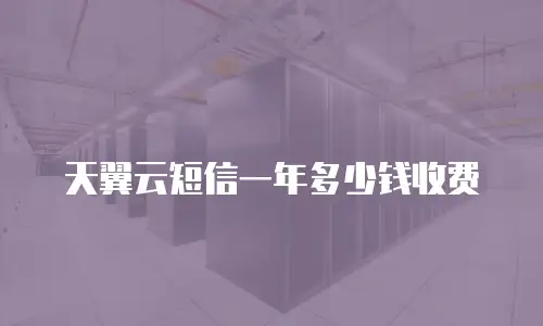 天翼云短信一年多少钱收费