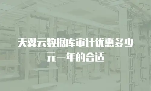天翼云数据库审计优惠多少元一年的合适