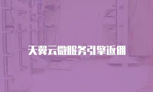 天翼云微服务引擎返佣