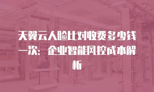 天翼云人脸比对收费多少钱一次：企业智能风控成本解析