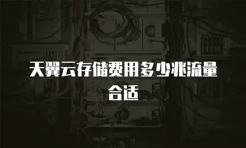 天翼云存储费用多少兆流量合适