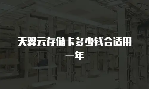 天翼云存储卡多少钱合适用一年