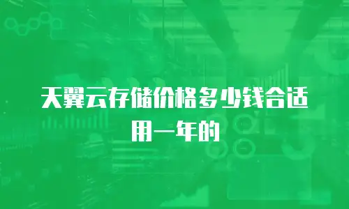 天翼云存储价格多少钱合适用一年的