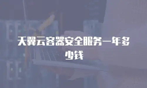 天翼云容器安全服务一年多少钱