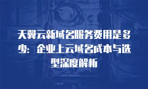 天翼云新域名服务费用是多少：企业上云域名成本与选型深度解析