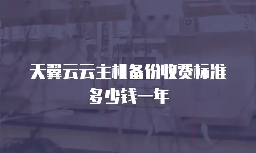 天翼云云主机备份收费标准多少钱一年
