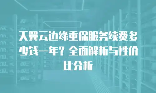 天翼云边缘重保服务续费多少钱一年？全面解析与性价比分析