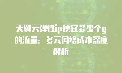天翼云弹性ip便宜多少个g的流量：多云网络成本深度解析