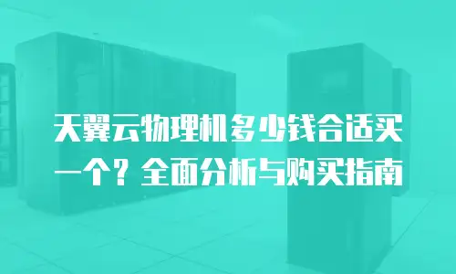 天翼云物理机多少钱合适买一个？全面分析与购买指南