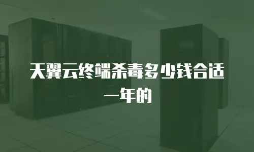 天翼云终端杀毒多少钱合适一年的