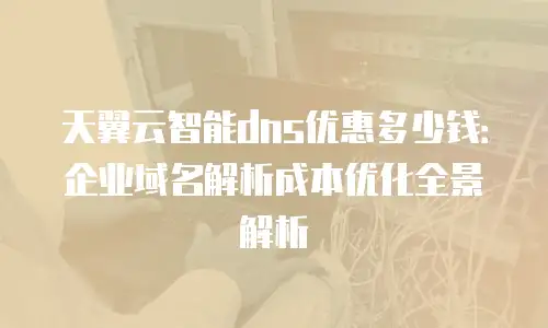 天翼云智能dns优惠多少钱：企业域名解析成本优化全景解析