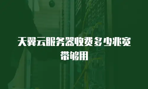 天翼云服务器收费多少兆宽带够用