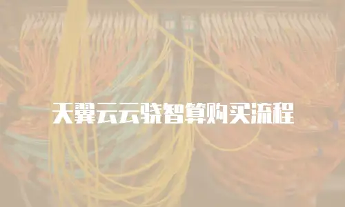 天翼云云骁智算购买流程