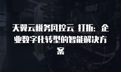 天翼云税务风控云 打折：企业数字化转型的智能解决方案