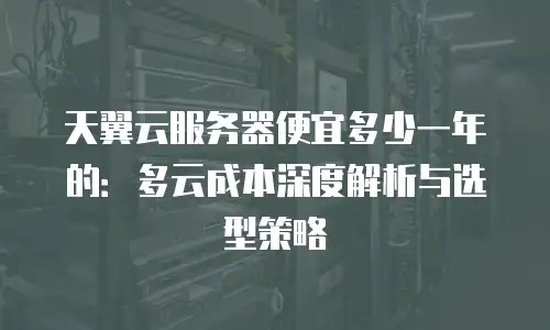 天翼云服务器便宜多少一年的：多云成本深度解析与选型策略