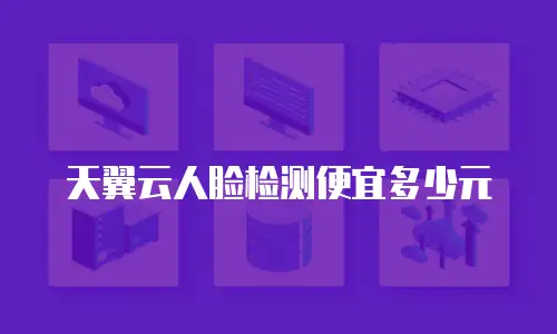 天翼云人脸检测便宜多少元