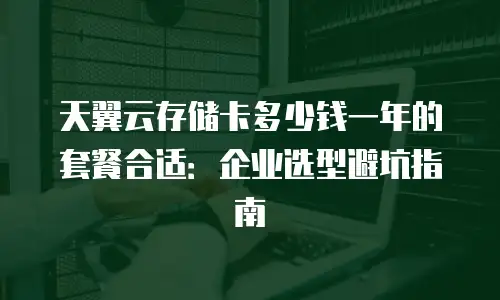 天翼云存储卡多少钱一年的套餐合适：企业选型避坑指南