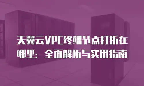 天翼云VPC终端节点打折在哪里：全面解析与实用指南