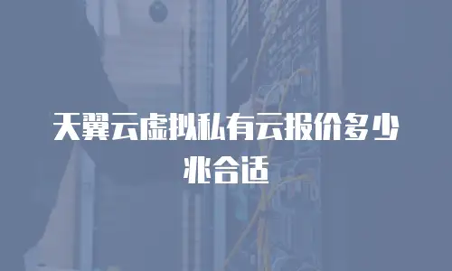 天翼云虚拟私有云报价多少兆合适