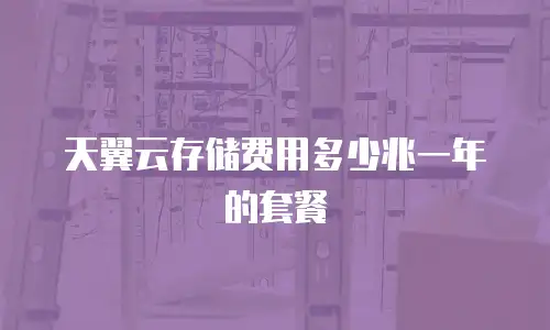 天翼云存储费用多少兆一年的套餐