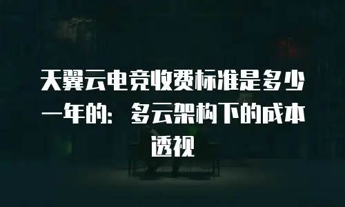 天翼云电竞收费标准是多少一年的：多云架构下的成本透视