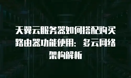 天翼云服务器如何搭配购买路由器功能使用：多云网络架构解析