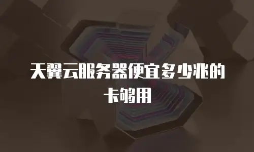 天翼云服务器便宜多少兆的卡够用
