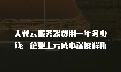 天翼云服务器费用一年多少钱：企业上云成本深度解析