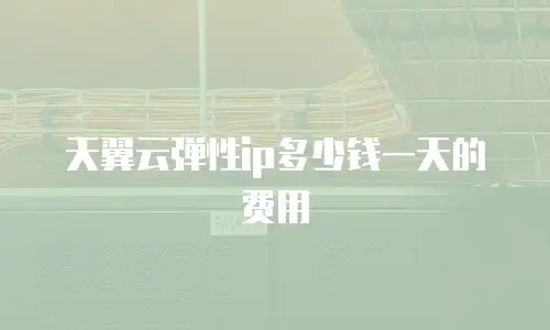 天翼云弹性ip多少钱一天的费用